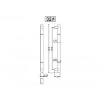 ステン T形丸棒取手 660 鏡面・ヘアーライン 1組価格 ※メーカー取寄品の2枚目