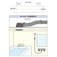 換気扇用フレキジョイント(スパイラルダクト用)呼100の2枚目