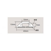 ソフトプロテクター 40mm幅×10mm×5m グレー ※受注生産品の2枚目