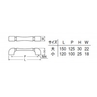 ウッドあずさ2号ハンドル 大 白木ウッド 1本価格 ※メーカー取寄品の2枚目