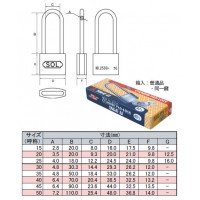 シリンダー南京錠(ツル長)【同一鍵】35mm(1個価格)の2枚目