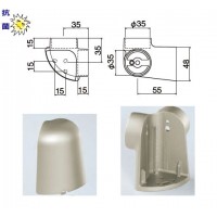 フォルムブラケットコーナー サイズ35 ソフトシルバー 1個価格 ※メーカー取寄品の2枚目