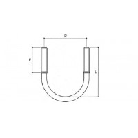 ステンレス一般鋼管用Uボルト L=36mmの2枚目