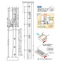 スライドレール ローラータイプ底付 500mm 1セットの2枚目