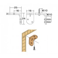 アングルブラケット ブラウン(1個価格)の2枚目