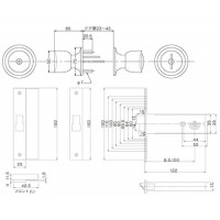 ディンプルキー取替錠 BS100 丸座径75 ※取寄品の2枚目
