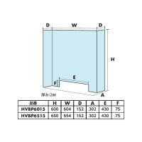 飛沫感染飛散防止パネル 小 A-PET 604x600x2mm 4枚セット価格 メーカー直送 代引不可の2枚目