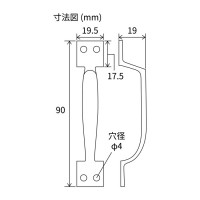 フランス取手 小 クローム 取寄品の2枚目