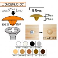 ビスキャップ 十字穴2番 ミニタイプ ブラック M12(Bパック・300個入) ※取寄品の2枚目