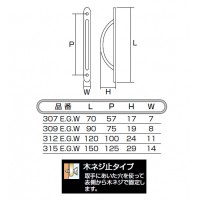 ドームハンドル 70mm アンバー(1箱・5個価格)の2枚目