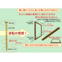 枠組専用(逆ネジ)GNビス37(24号プラ箱・234本入) ※取寄品の3枚目