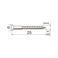 NEW HIKARI ステンレス棚柱用ビス 白頭 3.1x25mm 1袋50本入 取寄品の2枚目