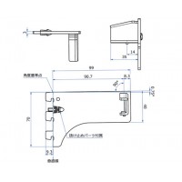 FOブラケット32(挿入式内々用)呼名100 クローム A-387S(A-388S)の3枚目