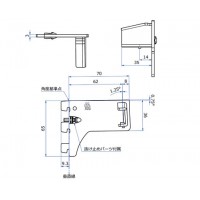 FOブラケット32(挿入式内々用)呼名70 クローム A-387S(A-388S)の3枚目