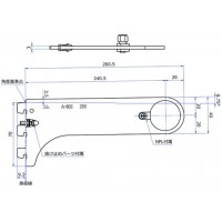 ハンガーブラケット(外々用)呼名250 Aニッケルサテン A-80Sの3枚目