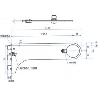 ハンガーブラケット(外々用)呼名300 Aニッケルサテン A-80Sの3枚目