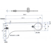 ハンガーブラケット(外々用)呼名350 Aニッケルサテン A-80Sの3枚目
