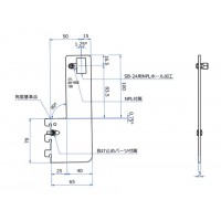 Sバー24用アップハンガーブラケット(外々用)呼名100 クローム AU-182Sの3枚目