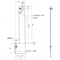 Sバー24用アップハンガーブラケット(外々用)呼名250 Aニッケルサテン ※受注生産品 AU-182Sの3枚目