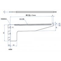 スリムブラケット 呼名300 Aニッケルサテン B-111の2枚目