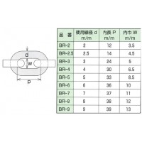 黄銅チェーン 線径6×内長36×内巾10mm 1m価格の2枚目