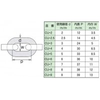 銅チェーン 線径3×内長24×内巾5mm 1m価格の2枚目