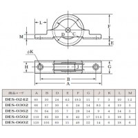 ベアリング入 ジュラコン戸車(30mm・平型)(1箱・12個)の2枚目