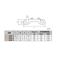 ステンレス ダブルヘッドナスカン 長さ(L)89.5mm 幅(W)21mm 取寄品の2枚目