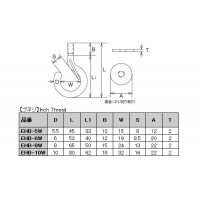 ステンレス金具 ボルトフック(カットアンカー付)10mm 1個価格 ※取寄品の2枚目