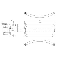 【ドア厚35ｍｍ用】 ドアハンドル ステンレス メーカー直送 代引不可の2枚目