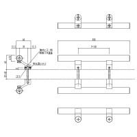 【ドア厚35ｍｍ用】 ドアハンドル ステンレス メーカー直送 代引不可の2枚目