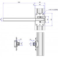 フィスアームプレート(木棚インロー式固定金具)19／19 200mm ユニクロ FI-AP1919の3枚目