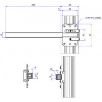 フィスアームプレート(木棚インロー式固定金具)19／19 250mm ユニクロ FI-AP1919の3枚目