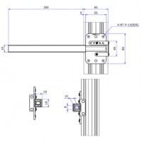 フィスアームプレート(木棚インロー式固定金具)19／19 350mm ユニクロ FI-AP1919の3枚目