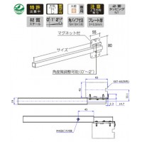 フィスアームプレート(木棚インロー式固定金具)19／19 400mm ユニクロ FI-AP1919の2枚目