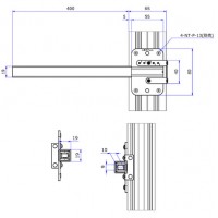 フィスアームプレート(木棚インロー式固定金具)19／19 400mm ユニクロ FI-AP1919の3枚目