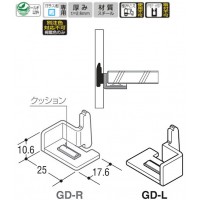 ガラススライドストッバーダボ クローム GD-Lの2枚目