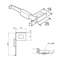 棚板内々納め用セフティホルダー 10mm落とし込みタイプ APゴールド 受注生産品 GR-30の2枚目