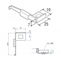 棚板内々納め用セフティホルダー 10mm落とし込みタイプ APゴールド 受注生産品 GR-31の2枚目