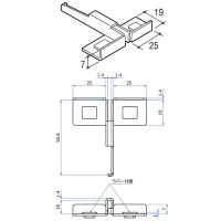 棚板内々納め用セフティホルダー 10mm落とし込みタイプ APゴールド 受注生産品 GR-40の2枚目