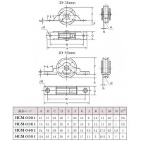 ベアリング入 鉄戸車(40mm・丸型)(1箱・12個) - 大工道具・金物の専門