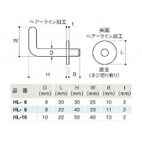 ステンレス金具 プチフックL型(カットアンカー付)1個価格の2枚目