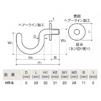 ステンレス金具 プチフックR型(カットアンカー付)1個価格の2枚目