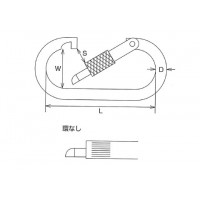 ステンレス金具 カラビナ(環なし)1個価格の2枚目