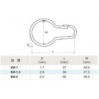 カーテンフック 1.7mmの2枚目