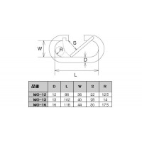 ステンレス金具 O型フック 12mm 1個価格 ※取寄品の2枚目