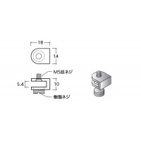 ガラス棚用止め金具 5mmガラス用 ゴールド 2個入り 取寄品の2枚目