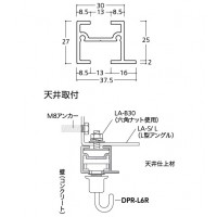 片側ガイド付中量用レール シルバー メーカー直送品 代引利用不可 個人宅不可の2枚目