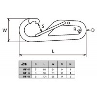 ステンレス金具 ロープフック 1個価格 ※取寄品の2枚目