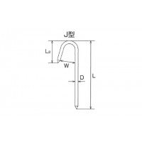 ステンレス金具 ロープ止め金具 J型 20個価格の2枚目